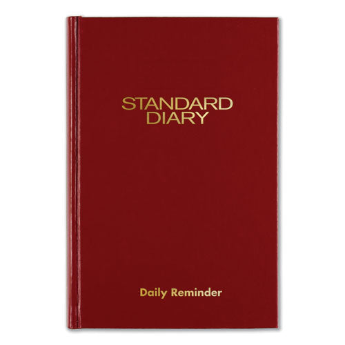 Standard Diary Daily Reminder Book, 2026 Edition, Medium/college Rule, Red Cover, (201) 7.5 X 5 Sheets