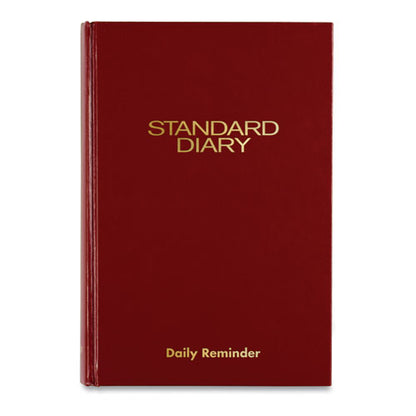 Standard Diary Daily Reminder Book, 2026 Edition, Medium/college Rule, Red Cover, (201) 8.25 X 5.75 Sheets