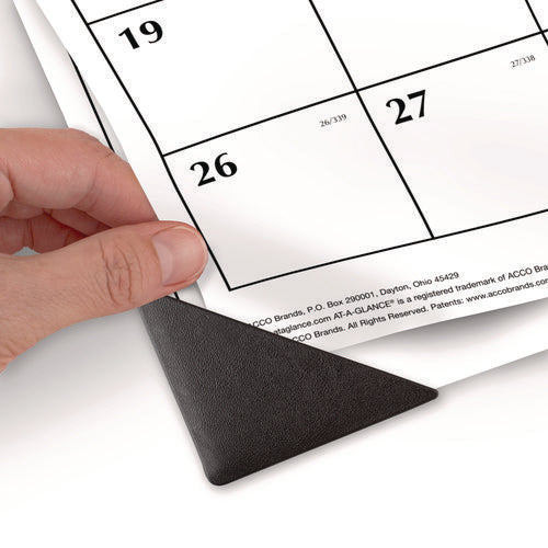 Two-color Monthly Desk Pad Calendar, 21.75 X 17, White Sheets, Black Corners, 12-month (jan To Dec): 2026
