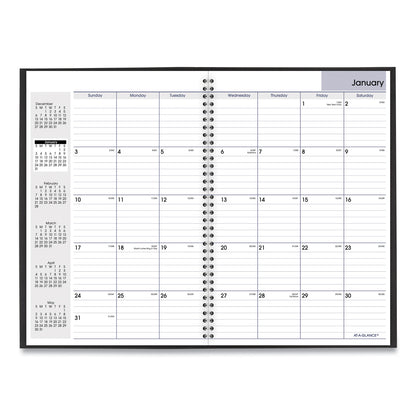 Dayminder Monthly Planner, Ruled Blocks, 12 X 8, Black Cover, 14-month: Dec 2025 To Jan 2027