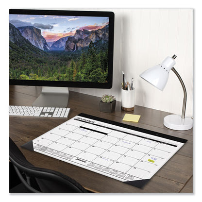 Monthly Refillable Desk Pad, 22 X 17, White Sheets, Black Binding, Black Corners, 12-month (jan To Dec): 2026
