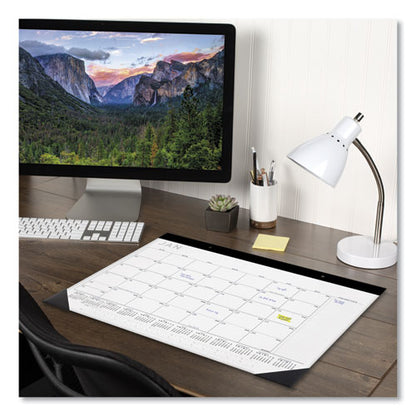 Contemporary Monthly Desk Pad, 22 X 17, White Sheets, Black Binding/corners,12-month (jan To Dec): 2026