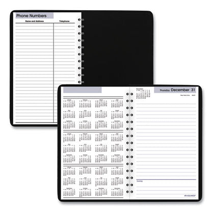 Dayminder Daily Appointment Book, 8 X 5, Black Cover, 12-month (jan To Dec): 2026