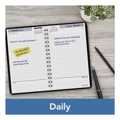 Dayminder Daily Appointment Book, 8 X 5, Black Cover, 12-month (jan To Dec): 2026