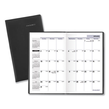 Dayminder Pocket-sized Monthly Planner, Unruled Blocks, 6 X 3.5, Black Cover, 14-month: Dec 2025 To Jan 2027