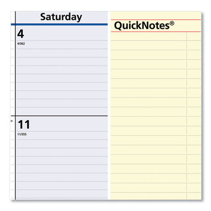 Quicknotes Desk Pad, 22 X 17, White/blue/yellow Sheets, Black Binding, Clear Corners, 13-month: Jan 2026 To Jan 2027