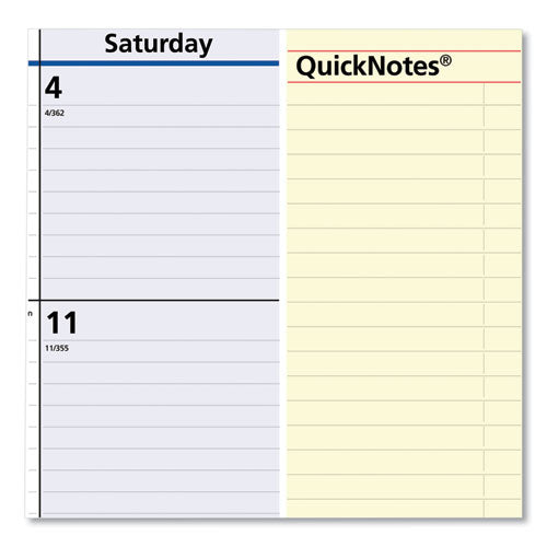 Quicknotes Desk Pad, 22 X 17, White/blue/yellow Sheets, Black Binding, Clear Corners, 13-month: Jan 2026 To Jan 2027