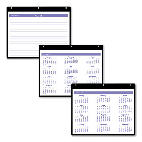 Monthly Desk/wall Calendar With Plastic Backboard And Bonus Pages, 11 X 8, White/violet/red Sheets, 12-month (jan-dec): 2026