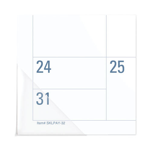 Academic Large Print Desk Pad, 21.75 X 17, White/blue Sheets, 12 Month (july To June): 2025 To 2026