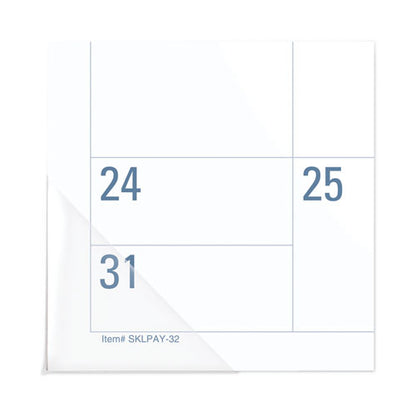 Academic Large Print Desk Pad, 21.75 X 17, White/blue Sheets, 12 Month (july To June): 2025 To 2026