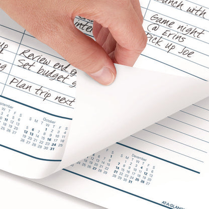 Desk Pad, 21.75 X 17, White Sheets, Black Binding, Clear Corners, 12-month (jan To Dec): 2026