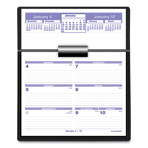 Flip-a-week Desk Calendar And Base, 7 X 5.5, White Sheets, 12-month (jan To Dec): 2026
