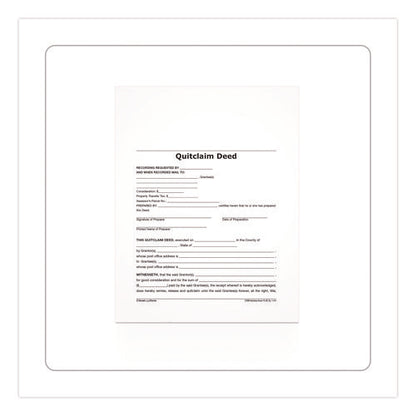 Quitclaim Deed Forms With Instructions And Free Downloads, One-part (no Copies), 8.5 X 11, 4 Forms Total