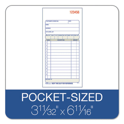 Multipart Sales Order Pad, Three-part Carbonless, 3.25 X 7.13, 50 Forms Total