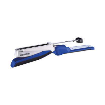 Inpower One-finger 3-in-1 Desktop Stapler, 28-sheet Capacity, Blue/silver