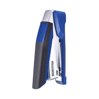Inpower One-finger 3-in-1 Desktop Stapler, 28-sheet Capacity, Blue/silver