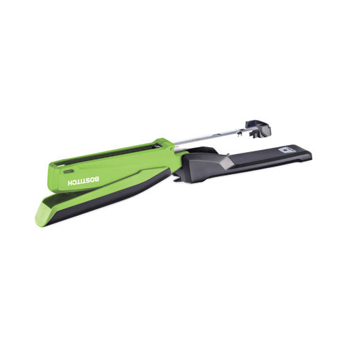 Inpower One-finger 3-in-1 Desktop Stapler, 20-sheet Capacity, Green/black