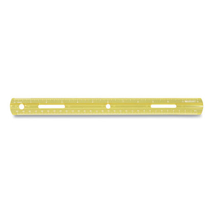 Plastic Ruler, Standard/metric, 12" (30 Cm) Long, Assorted Translucent Colors