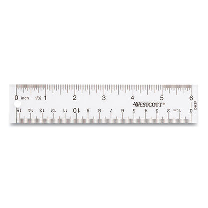 Clear Flexible Acrylic Ruler, Standard/metric, 6" (15 Cm) Long, Clear, 12/box