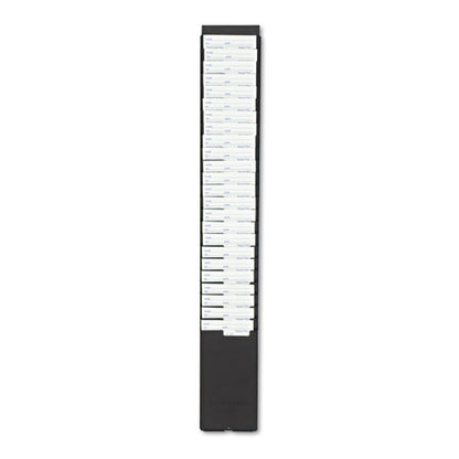 Expanding Time Card Rack, 25 Pockets, Plastic, Black