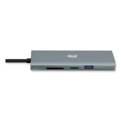 9-in-1 Usb Type-c Docking Station, 2 Hdmi/3 Usb C/sd And Tf Slot/rj45, Gray/black
