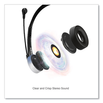 Xtream P2 Binaural Over The Head Headset With Microphone, Black