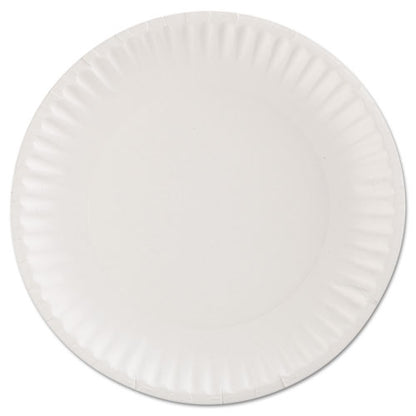 Gold Label Coated Paper Plates, 9" Dia, White, 100/pack, 10 Packs/carton