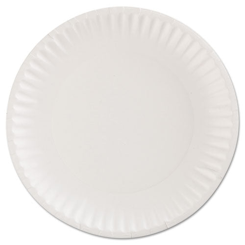 Gold Label Coated Paper Plates, 9" Dia, White, 100/pack, 10 Packs/carton