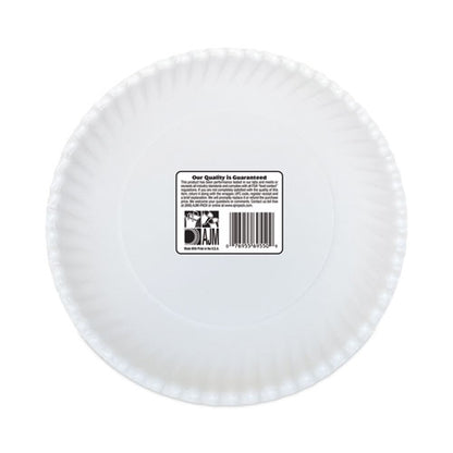 Original Heavyweights Paper Plates, 9" Dia, White, 120/pack, 8 Packs/carton