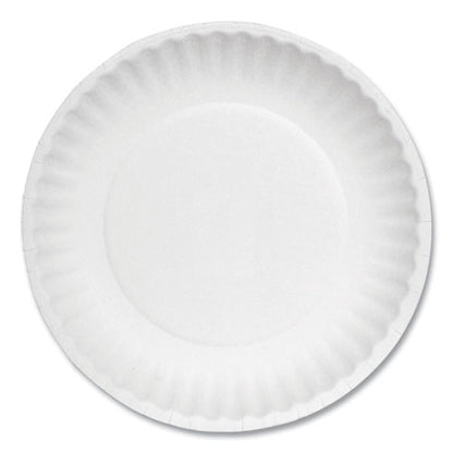 White Paper Plates, 6" Dia, 100/pack, 10 Packs/carton