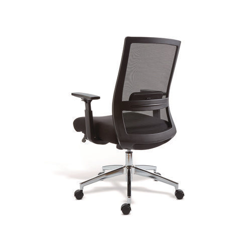 Alera Ashdale Ergonomic Fabric Swivel Task Chair, Supports 275 Lb, 18.15 To 21.89 Seat Height, Black Seat/back, Silver Base