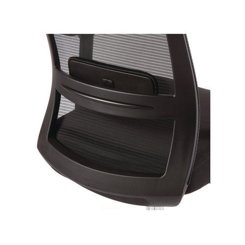 Alera Ashdale Ergonomic Fabric Swivel Task Chair, Supports 275 Lb, 18.15 To 21.89 Seat Height, Black Seat/back, Silver Base