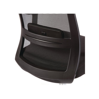 Alera Ashdale Ergonomic Fabric Swivel Task Chair, Supports 275 Lb, 18.15 To 21.89 Seat Height, Black Seat/back, Silver Base