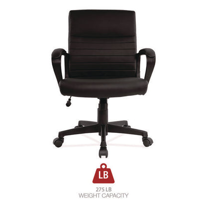 Alera Breich Series Manager Chair, Supports Up To 275 Lbs, 16.73" To 20.39" Seat Height, Black Seat/back, Black Base