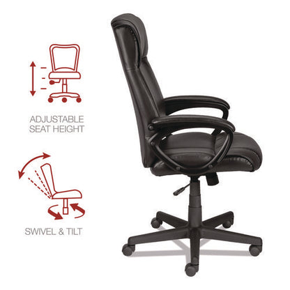 Alera Dalibor Series Manager Chair, Supports Up To 250 Lb, 17.5" To 21.3" Seat Height, Black Seat/back, Black Base