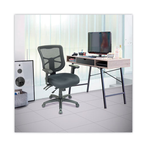 Alera Elusion Series Mesh Mid-back Multifunction Chair, Prem Fabric, Supports Up To 275 Lb, 17.7" To 21.4" Seat Height, Black