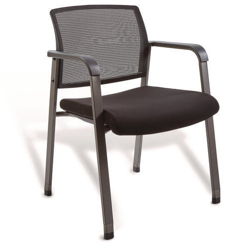 Alera Elgar Fabric Guest Chair, 24.41 X 22.64 X 31.73, Black Seat, Black Back, Black Base