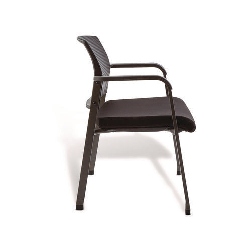 Alera Elgar Fabric Guest Chair, 24.41 X 22.64 X 31.73, Black Seat, Black Back, Black Base