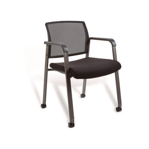 Alera Elgar Fabric Guest Chair, 24.41 X 22.64 X 31.73, Black Seat, Black Back, Black Base