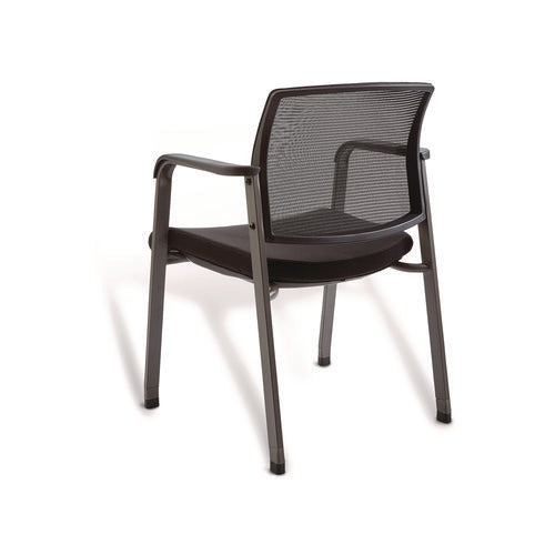 Alera Elgar Fabric Guest Chair, 24.41 X 22.64 X 31.73, Black Seat, Black Back, Black Base