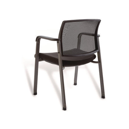 Alera Elgar Fabric Guest Chair, 24.41 X 22.64 X 31.73, Black Seat, Black Back, Black Base