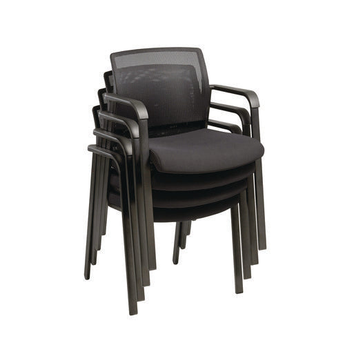 Alera Elgar Fabric Guest Chair, 24.41 X 22.64 X 31.73, Black Seat, Black Back, Black Base