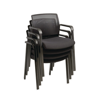 Alera Elgar Fabric Guest Chair, 24.41 X 22.64 X 31.73, Black Seat, Black Back, Black Base