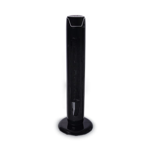 36" 3-speed Oscillating Tower Fan With Remote Control, Plastic, Black