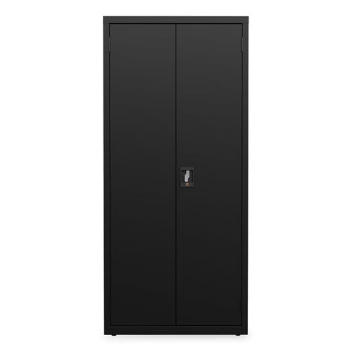 Economy Assembled Storage Cabinets, 4 Shelves, 30" X 15" X 66", Black