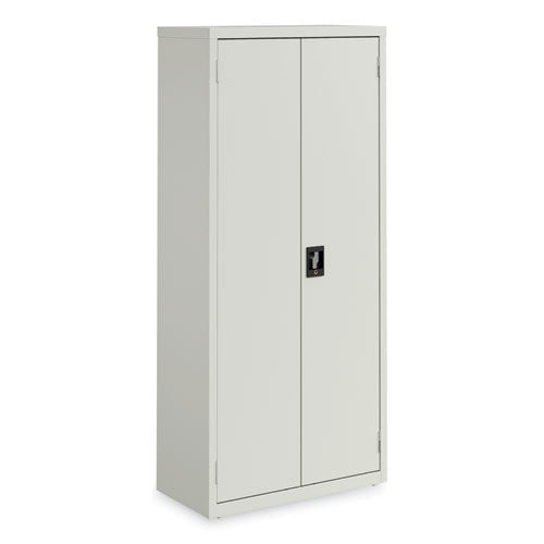 Economy Assembled Storage Cabinets, 4 Shelves, 30" X 15" X 66", Light Gray