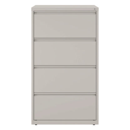 Lateral File, 4 Legal/letter-size File Drawers, Light Gray, 30" X 18.62" X 52.5"