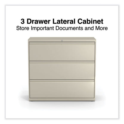 Lateral File, 3 Legal/letter/a4/a5-size File Drawers, Putty, 42" X 18.63" X 40.25"