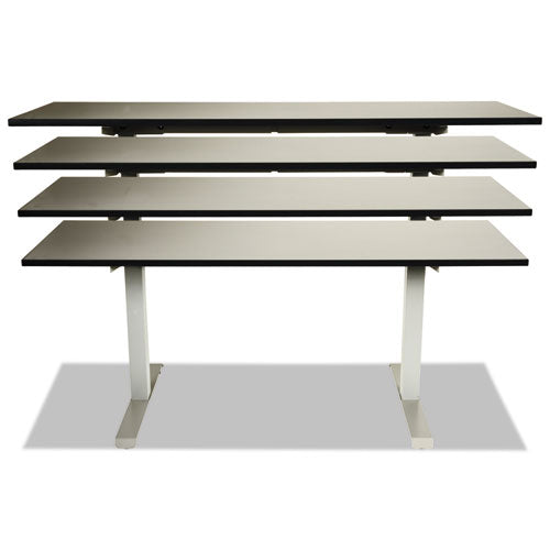 Alera Adaptivergo Sit-stand Two-stage Electric Height-adjustable Table Base, 48.06" X 24.35" X 27.5" To 47.2", Gray