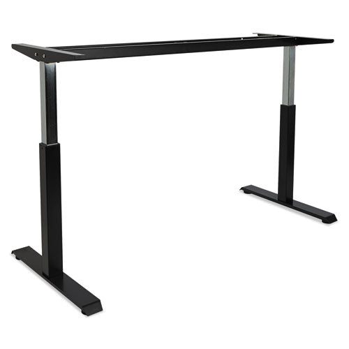 Alera Adaptivergo Sit-stand Pneumatic Height-adjustable Table Base, 59.06" X 28.35" X 26.18" To 39.57", Black
